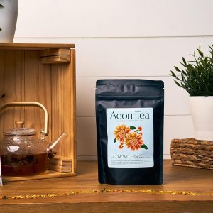 AEON Tea Glow Skin Tea Organic Turmeric & Ginger Blend Anti-Inflammatory & Antioxidant Herbal Tea for Healthy Skin 25 Tea Bags