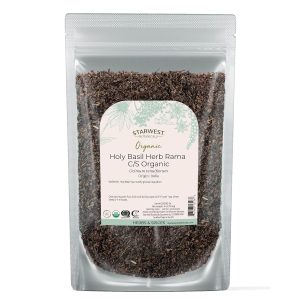 Starwest Botanicals Organic Tulsi Holy Basil Dried Loose Leaf Herb for Tea & Cooking 4 oz Pouch