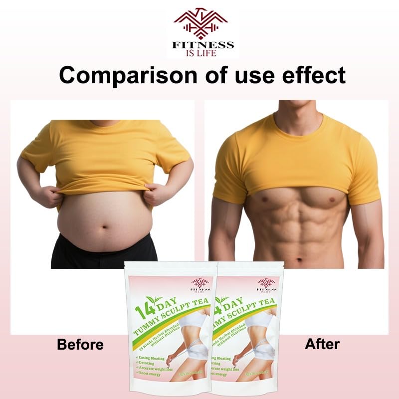 14-Day Flat belly Tea Natural Weight Loss and Detox Blend 30 Herbal Tea Bags - Image 3