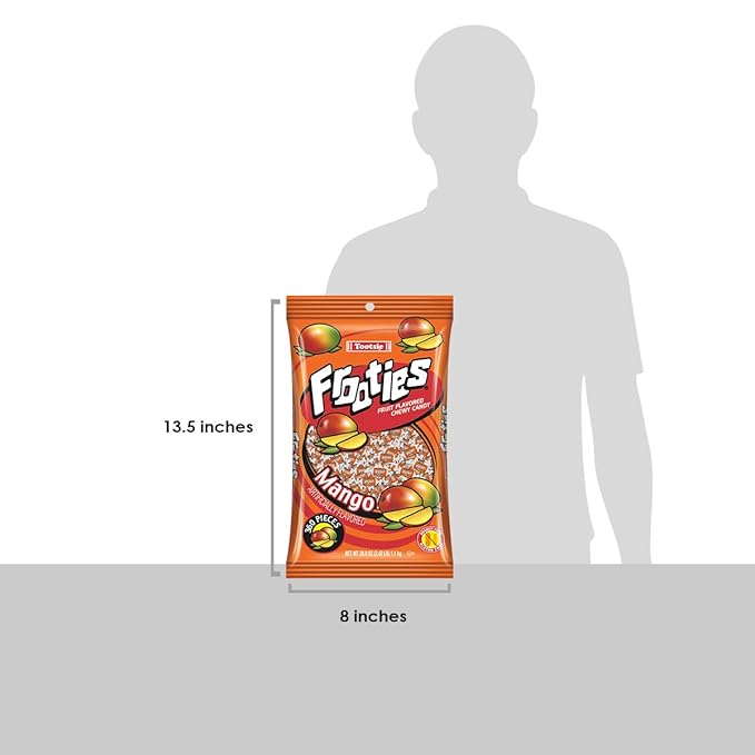 Tootsie Roll Mango Frooties – 2 Pound Bag of Individually Wrapped Chewy Candy – Gluten Free, Peanut Free – Mango, 38.8 oz - Image 3