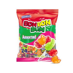 BON BON BUM ASSORTED LOLLYPOPS 24S
