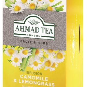 Ahmad Tea Herbal Tea Camomile & Lemongrass Teabags 20 Teabags Pack of 1