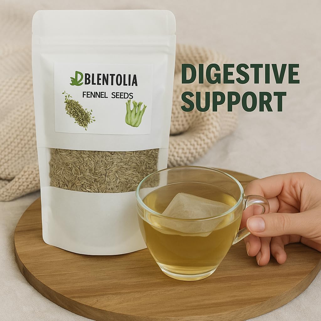 Blentolia Fennel Seed Tea Bags 30 Count Herbal Tea for Digestion Bloating & Wellness Caffeine Free - Image 4