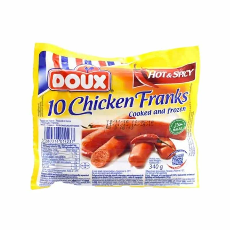 Doux Chicken Sausage Hot & Spicy Flavour 340g - Image 2