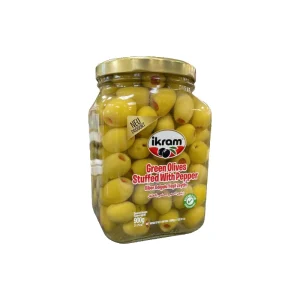 Ikram Green Olives Stuffed with Pepper 900gr