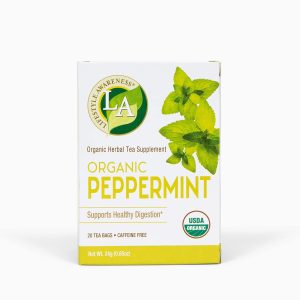 Lifestyle Awareness Organic Peppermint Tea Caffeine Free 20 Tea Bags Pack of 6
