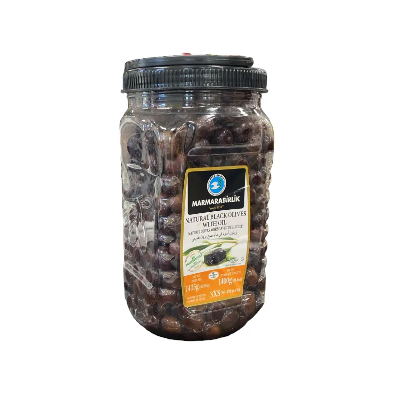 Marmarabirlik Natural Black Olives with Oil 3XS 1400gr - Image 2