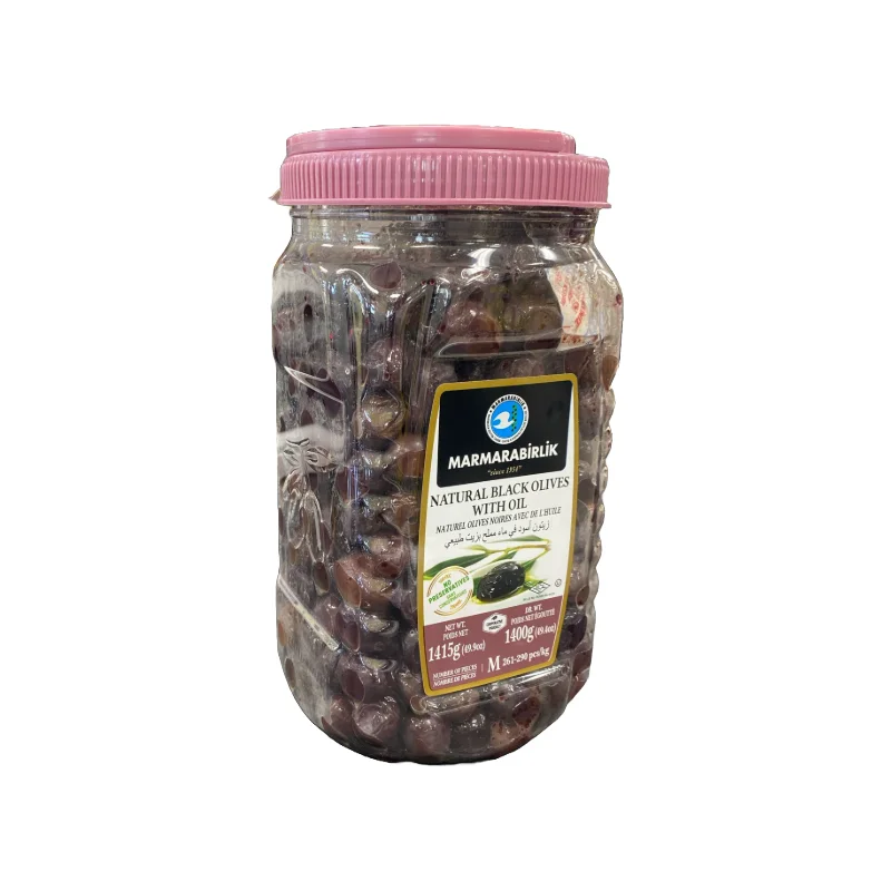 Marmarabirlik Natural Black Olives with Oil M 1400gr