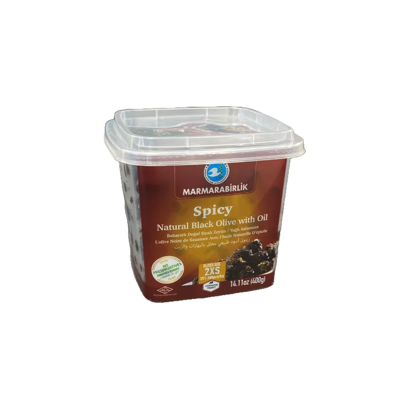 Marmarabirlik Spicy Natural Black Olive with Oil 2XS 400gr