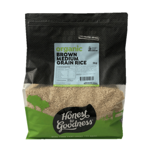 Organic Brown Medium Grain Rice 5KG **