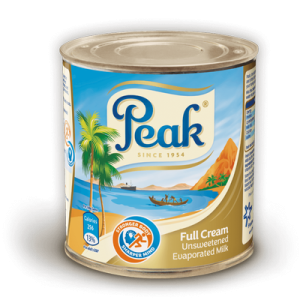 Peak Full Cream Evaporated Milk Tin Carton – 160g (Pack of 24)