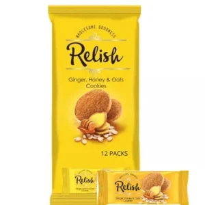 Relish Cookies Ginger Honey & OATS Cookies (12 pack) 504GM