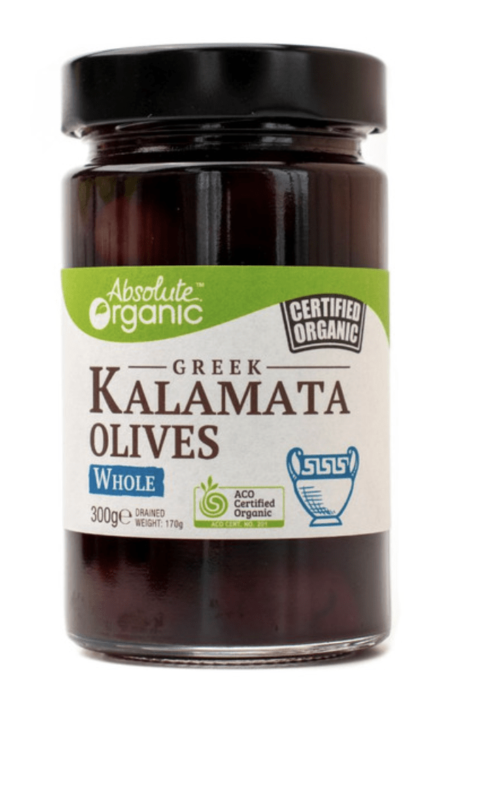 Organic Greek Kalamata Olives – Whole 300g