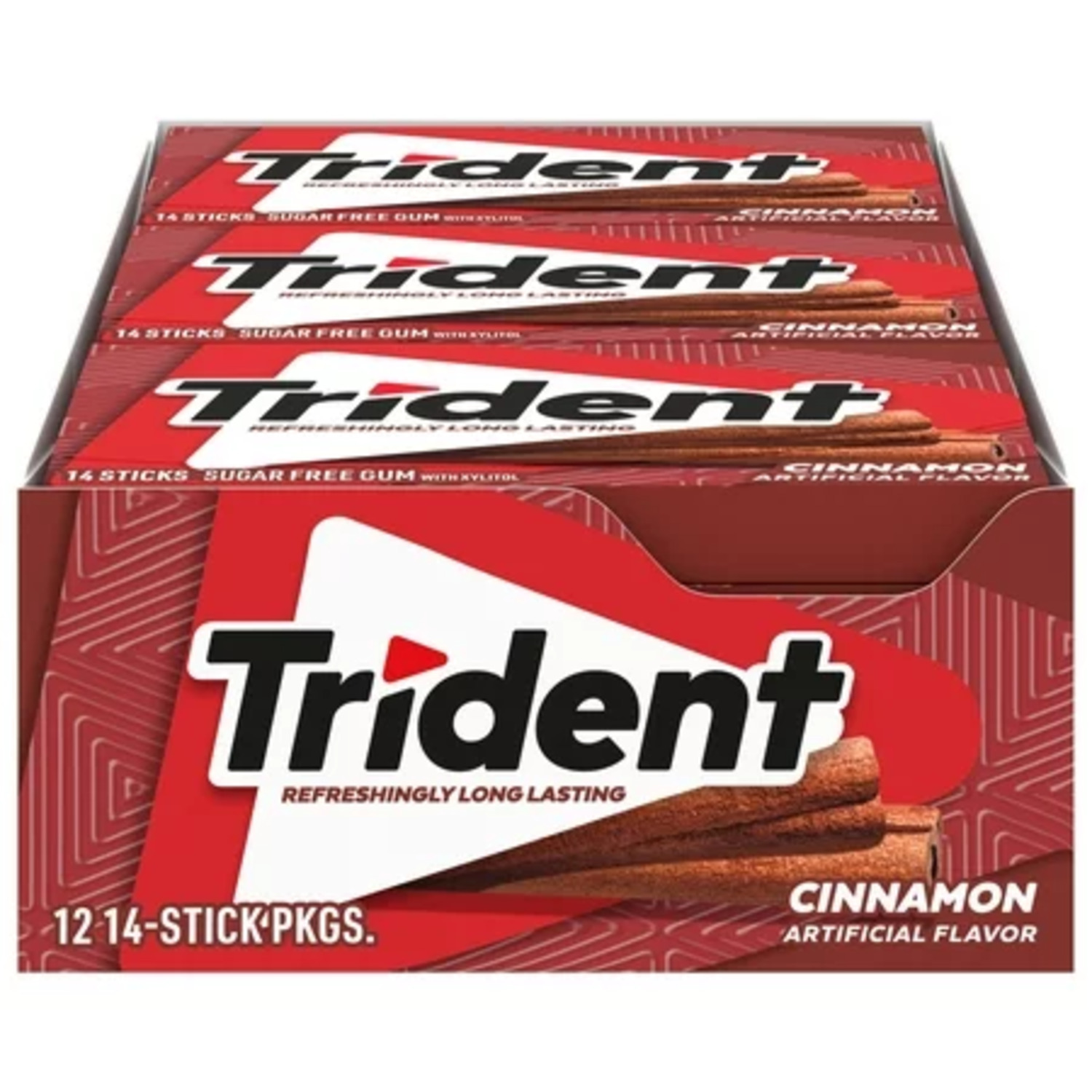 Trident Cinnamon Sugar Free Gum, 14 Pieces, Pack of 12 - Image 2