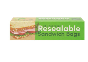 Biodegradable and Compostable Resealable Sandwich Zip lock Bags – 30 pack