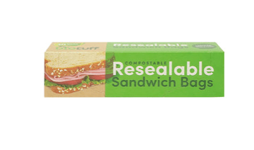 Biodegradable and Compostable Resealable Sandwich Zip lock Bags – 30 pack - Image 2