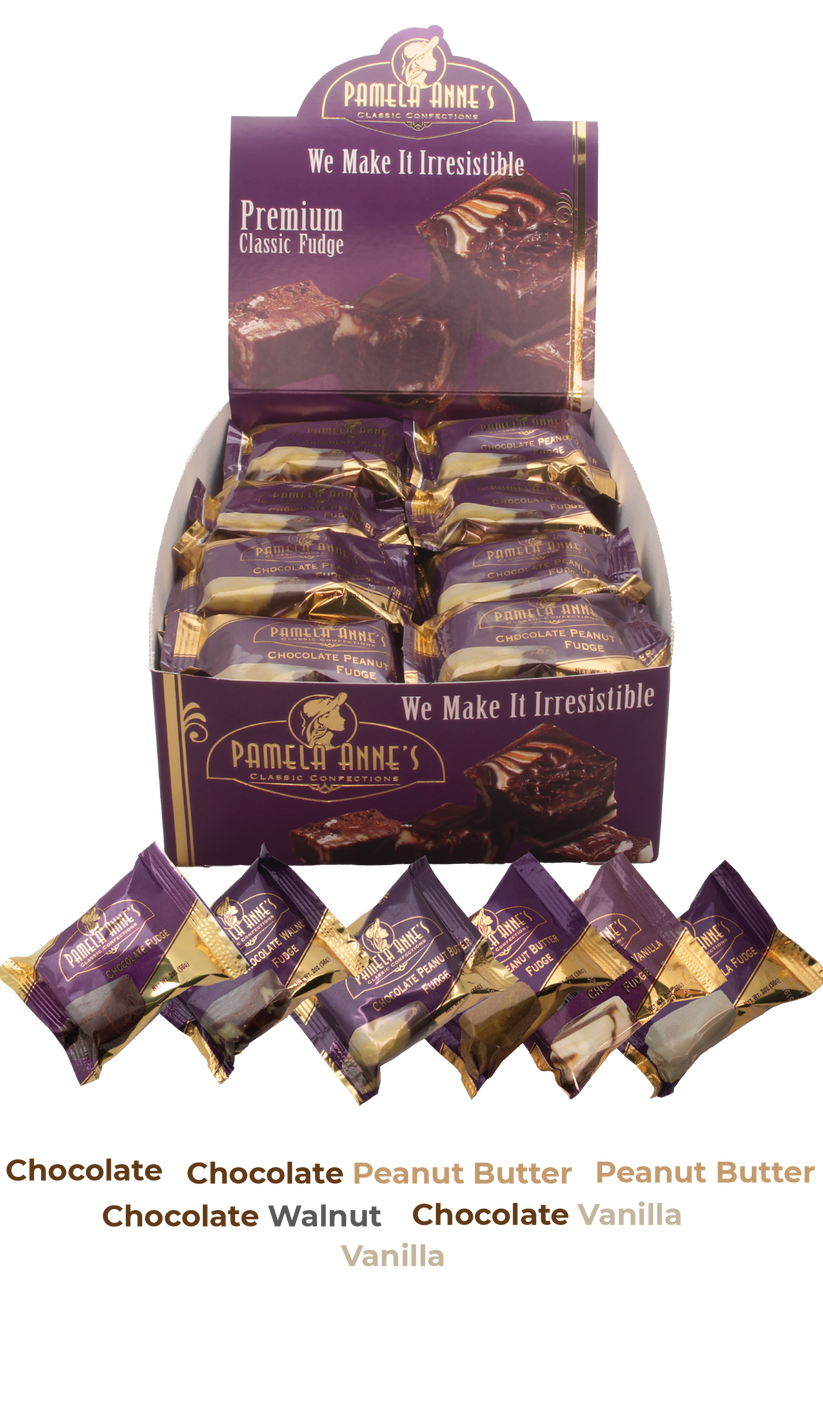 Pamela Anne’s Premium Classig Fudge 6 Flavor Assorted 2oz 24ct