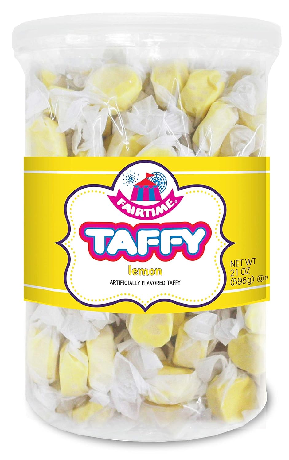 Fairtime Taffy Lemon 2 POUND TUB 80 PIECES - Image 2