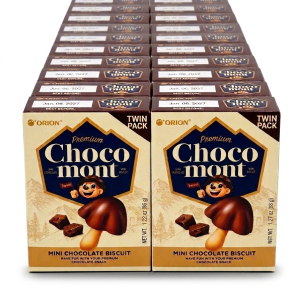 ORION Choco Mont Chocolate Mushroom Biscuit 1.2oz Twin pack 8 ct