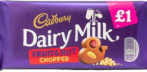 Cadbury Import Dairy Milk 22 Ct 3.35 Oz Chopped Fruit & Nut Bars