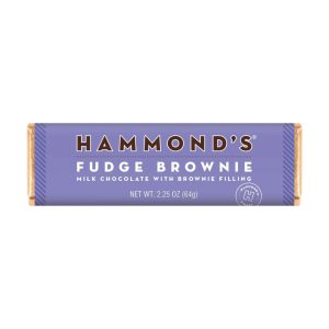 Hammond’s Fudge Brownie Milk Chocolate Bar 2.25 oz 12 ct