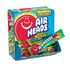 Airheads Sour 60 Bars Assorted Flavors Gravity Feed 0.55 Oz