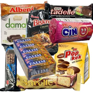 Snack Basket #1 19pcs(Chocolates, Wafers, Biscuits, Cakes and Gums)